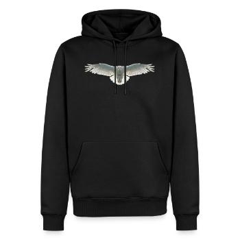 Schneeeule Eule Polygon Vogel Tier Wildtier Uhu - Männer Premium Bio Hoodie - Schwarz - Vorne - Nico (187cm)