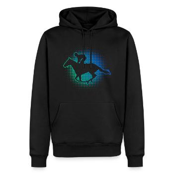 Springreiten Reiten Damen Reiter Horse Riding - Männer Premium Bio Hoodie - Schwarz - Vorne - Nico (187cm)