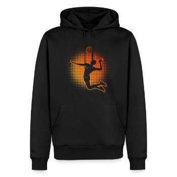Beach Volley Damen Volleyballspieler Beachvolleyba - Männer Premium Bio Hoodie - Schwarz - Vorne - Nico (187cm)