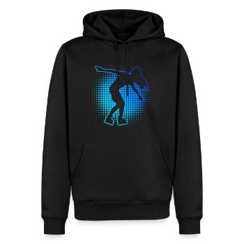 Rollerskate Femmes Roller Skating Roller Patins à roulettes - Sweat à capuche Premium bio Homme - noir - Devant - Nico (187cm)