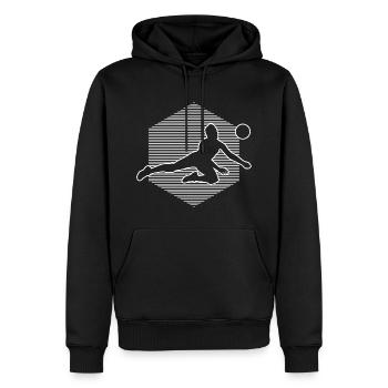 Volleyballspielen Herren Volleyball Volleyballer - Männer Premium Bio Hoodie - Schwarz - Vorne - Nico (187cm)