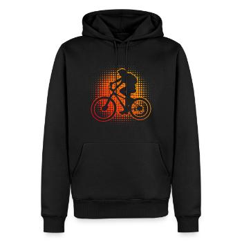 Cyclisme Femmes Cyclistes Vélo de montagne Cyclisme - Sweat à capuche Premium bio Homme - noir - Devant - Nico (187cm)