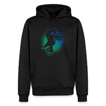 Motocross Motocross Motocross Motocross Femmes Dirt Biker - Sweat à capuche Premium bio Homme - noir - Devant - Nico (187cm)