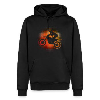Motocross Freestyle Hommes Motocross Femmes - Sweat à capuche Premium bio Homme - noir - Devant - Nico (187cm)