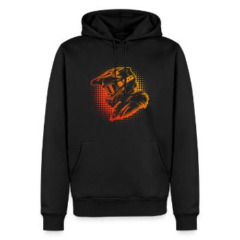 VTT Cyclisme Hommes Cyclisme Cyclistes - Sweat à capuche Premium bio Homme - noir - Devant - Nico (187cm)
