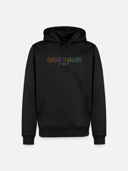 Same Same But Different - Männer Premium Bio Hoodie - Schwarz