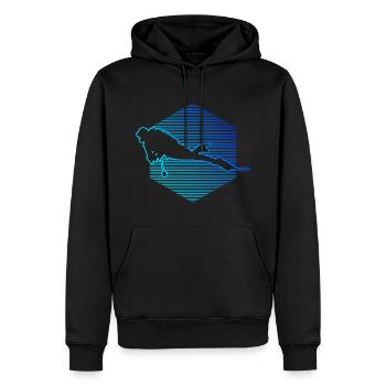 Plongée sous-marine Plongée Plongeur Hommes Plongée libre - Sweat à capuche Premium bio Homme - noir - Devant - Nico (187cm)