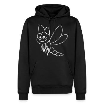 Drachenfliege libelle - Männer Premium Bio Hoodie - Schwarz - Vorne - Nico (187cm)