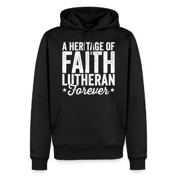 Lutheran Forever Religion Konfirmation Christentum - Männer Premium Bio Hoodie - Schwarz - Vorne - Nico (187cm)