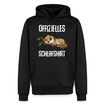 T-shirt de nuit officiel Meerkat - Sweat à capuche Premium bio Homme - noir - Devant - Nico (187cm)