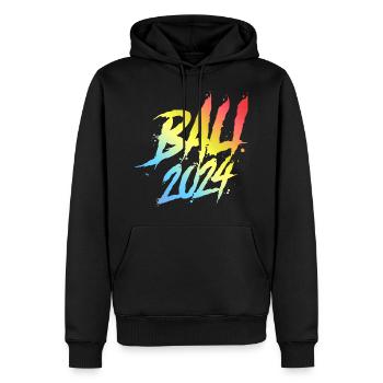 Bali 2024 Bunt Urlaub Team - Männer Premium Bio Hoodie - Schwarz - Vorne - Nico (187cm)