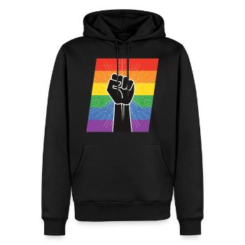 LGBTQ Rights Fist - Männer Premium Bio Hoodie - Schwarz - Vorne - Nico (187cm)