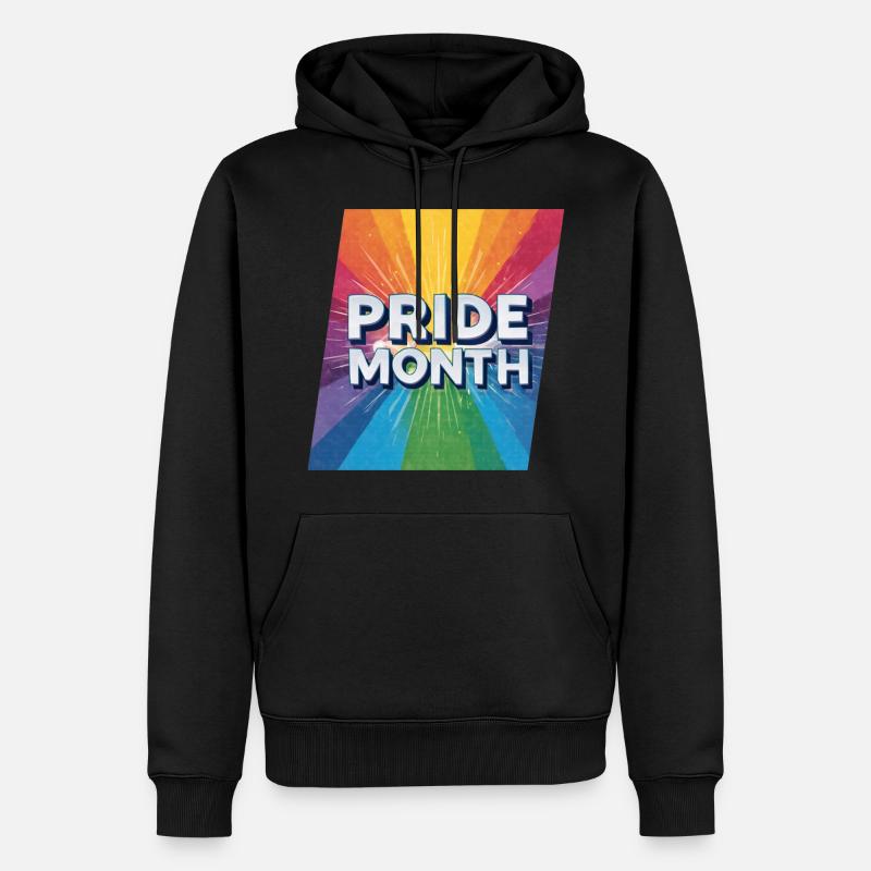Mois de la fierté LGBTQ - Sweat à capuche Premium bio Homme - noir
