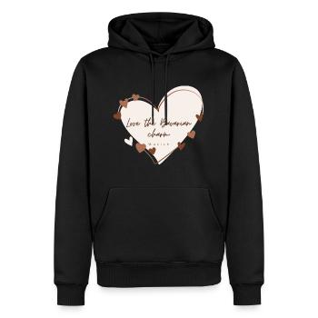 Aimez le charme bavarois - Sweat à capuche Premium bio Homme - noir - Devant - Nico (187cm)