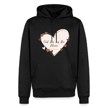 J’aime avec l’eau de Cologne du cœur - Sweat à capuche Premium bio Homme - noir - Devant - Nico (187cm)