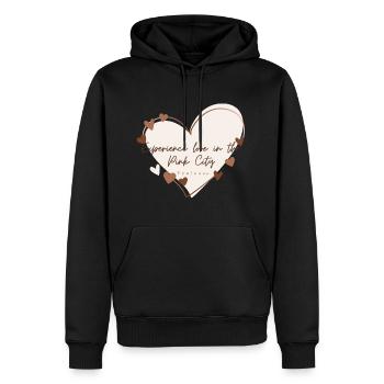 Ich liebe mit Herz Toulouse - Männer Premium Bio Hoodie - Schwarz - Vorne - Nico (187cm)
