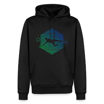 Volleyball féminin Volleyball masculin - Sweat à capuche Premium bio Homme - noir - Devant - Nico (187cm)