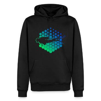 Tauchen Damen Scuba Taucher Scuba Tauchen - Männer Premium Bio Hoodie - Schwarz - Vorne - Nico (187cm)