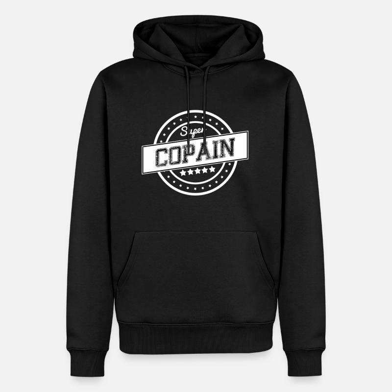 Super copain - Sweat à capuche Premium bio Homme - noir