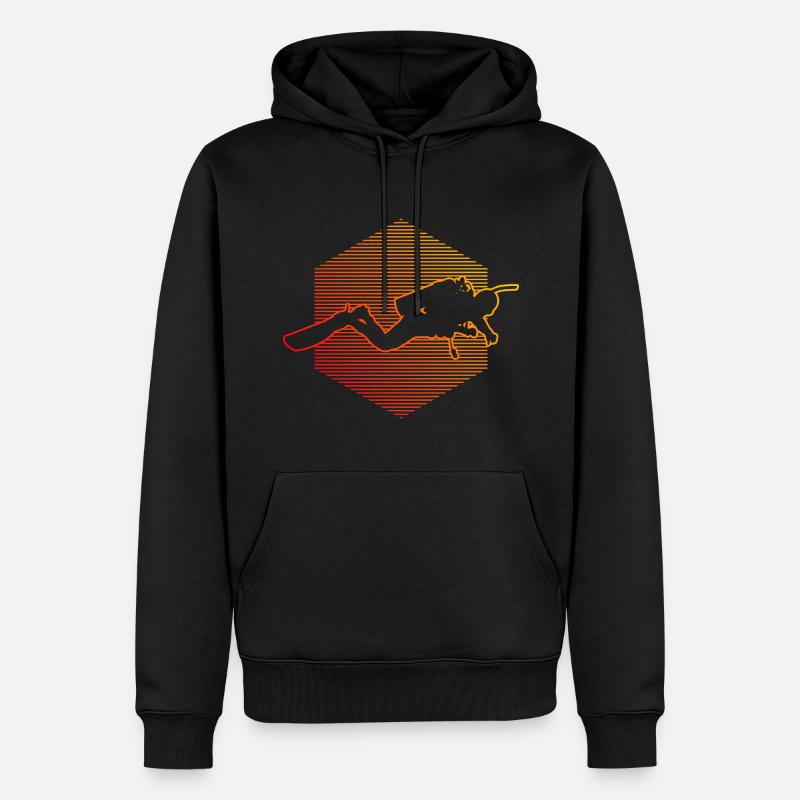 Femmes Plongeuses Plongeuses Plongeuses - Sweat à capuche Premium bio Homme - noir