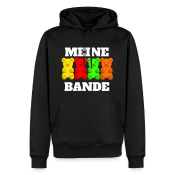 Meine Gummibären Bande - Männer Premium Bio Hoodie - Schwarz - Vorne - Nico (187cm)