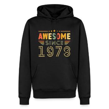 Vintage Legend 1978 Geschenk von 1978 - Jahrgang 1978 - Männer Premium Bio Hoodie - Schwarz - Vorne - Nico (187cm)