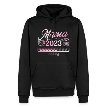 Expectant Mom 2023 Loading Pregnant Mother - Men’s Premium Organic Hoodie - black - Front - Nico (187cm)