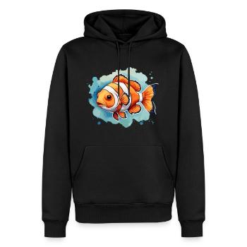Clownfish Colorful In Aquarium Cute Cute Nemo - Men’s Premium Organic Hoodie - black - Front - Nico (187cm)