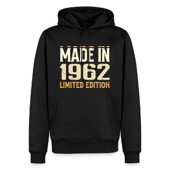 Tolles Geburtstagsgeschenk 1962 von 1962 Retro - Männer Premium Bio Hoodie - Schwarz - Vorne - Nico (187cm)