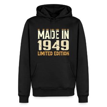 Awesome 1949 Anniversary Gift Since 1949 Retro - Men’s Premium Organic Hoodie - black - Front - Nico (187cm)