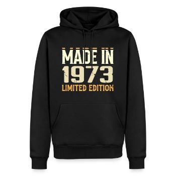 Tolles 1973 Geburtstagsgeschenk seit 1973 Retro - Männer Premium Bio Hoodie - Schwarz - Vorne - Nico (187cm)