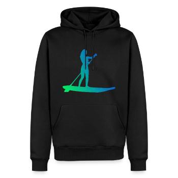Sup Standup Paddleboard Standup Paddle Standup P - Sweat à capuche Premium bio Homme - noir - Devant - Nico (187cm)