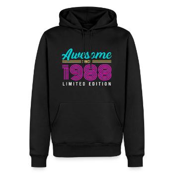 1988 Vintage Retro Geburtstag Geschenk - Männer Premium Bio Hoodie - Schwarz - Vorne - Nico (187cm)