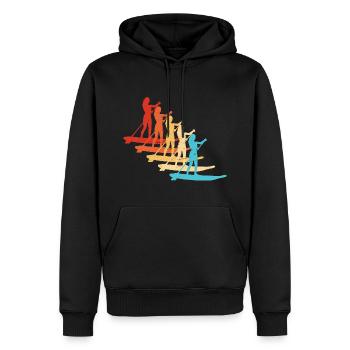 Standup Paddle Hommes Standup Paddle Femmes - Sweat à capuche Premium bio Homme - noir - Devant - Nico (187cm)