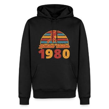 Fußball Fußballer Fußballerin Geburtstag 1980 - Männer Premium Bio Hoodie - Schwarz - Vorne - Nico (187cm)