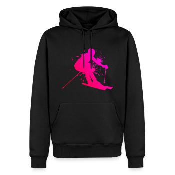 Sports d’hiver Ski Ski Homme Ski - Sweat à capuche Premium bio Homme - noir - Devant - Nico (187cm)