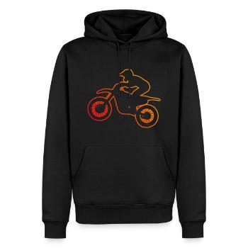 Dirtbike Damen Motocross Freestyle Motocross - Männer Premium Bio Hoodie - Schwarz - Vorne - Nico (187cm)