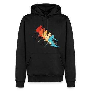 Ski acrobatique Femmes Ski acrobatique - Sweat à capuche Premium bio Homme - noir - Devant - Nico (187cm)