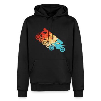 Dirtbike Freestyle Motocross Motocross Herren - Männer Premium Bio Hoodie - Schwarz - Vorne - Nico (187cm)