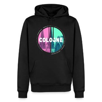 Cathédrale de Cologne Cologne Allemagne City Skyline - Sweat à capuche Premium bio Homme - noir - Devant - Nico (187cm)