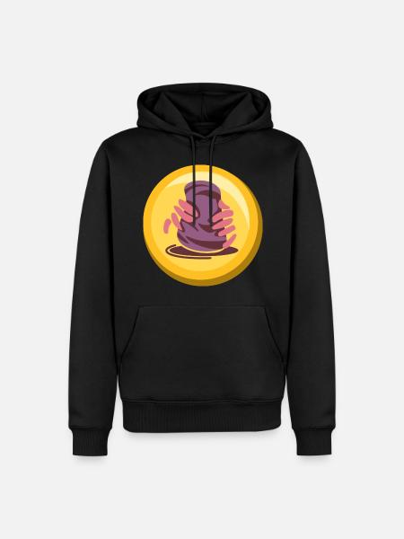 Pottery Sticker Icon Design - Men’s Premium Organic Hoodie - black