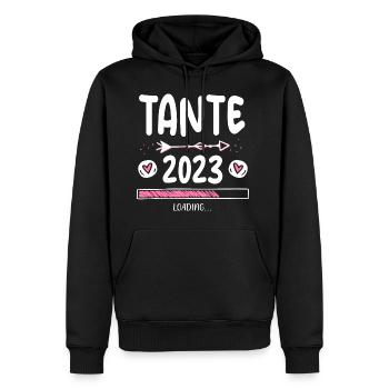 Tante 2023 Loading - Männer Premium Bio Hoodie - Schwarz - Vorne - Nico (187cm)
