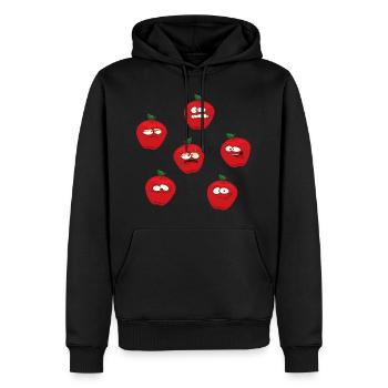 Apples - Men’s Premium Organic Hoodie - black - Front - Nico (187cm)