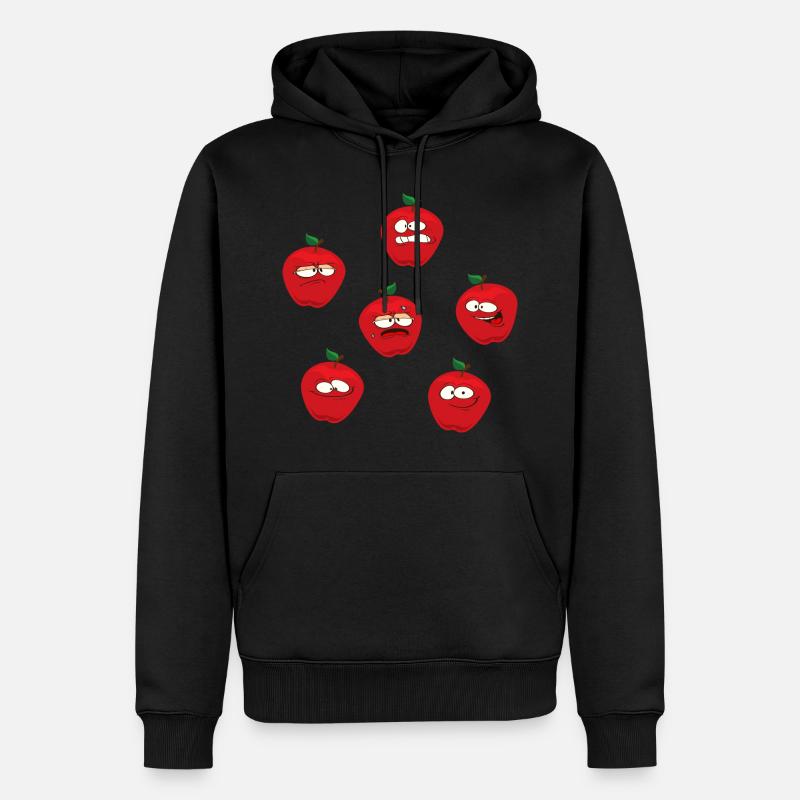 Äpfel - Männer Premium Bio Hoodie - Schwarz