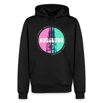 Augsburg Deutschland Stadt Skyline Heimat Liebe - Männer Premium Bio Hoodie - Schwarz - Vorne - Nico (187cm)