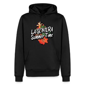 La Gomera Sommer Sonne Strand Meer Palmen - Männer Premium Bio Hoodie - Schwarz - Vorne - Nico (187cm)