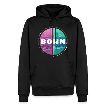 Bonn Deutschland Stadt Skyline Heimat Liebe - Männer Premium Bio Hoodie - Schwarz - Vorne - Nico (187cm)