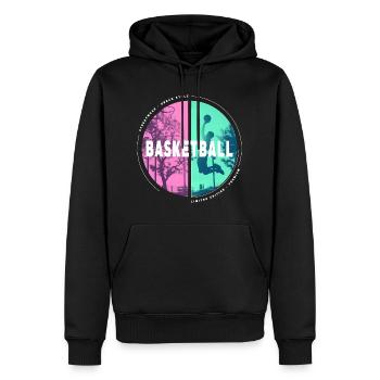 Basketball Basketballspieler Dunking Sport Spieler - Männer Premium Bio Hoodie - Schwarz - Vorne - Nico (187cm)