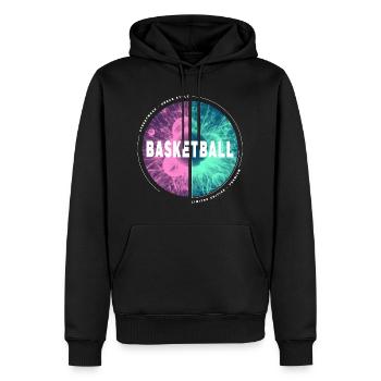 Basketball Basketballer Dunking Sport Vintage - Männer Premium Bio Hoodie - Schwarz - Vorne - Nico (187cm)