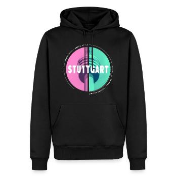 Stuttgart Allemagne City Skyline Home Love - Sweat à capuche Premium bio Homme - noir - Devant - Nico (187cm)